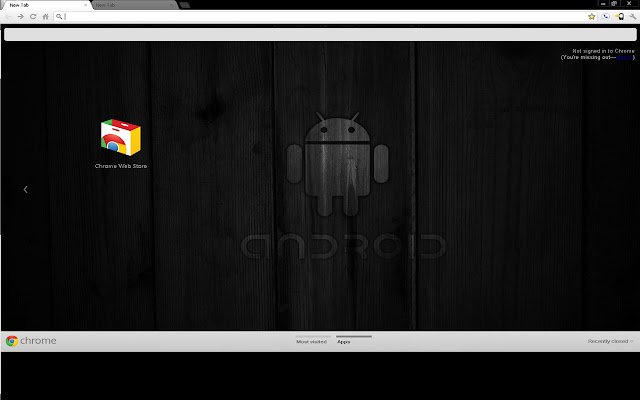 Black Android Theme  from Chrome web store to be run with OffiDocs Chromium online