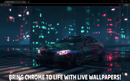 Black BMW M4 live wallpaper  from Chrome web store to be run with OffiDocs Chromium online