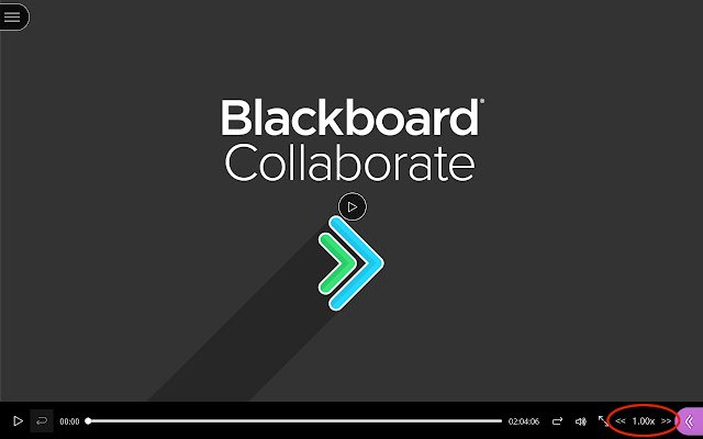 Blackboard Collaborate Speed Control  from Chrome web store to be run with OffiDocs Chromium online