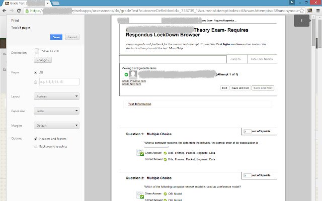 Blackboard Learn Exam Printing  from Chrome web store to be run with OffiDocs Chromium online