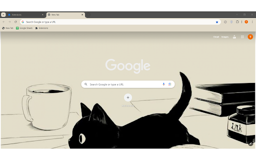 Black cat  from Chrome web store to be run with OffiDocs Chromium online