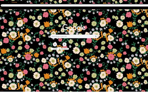 Black Floral Print  from Chrome web store to be run with OffiDocs Chromium online