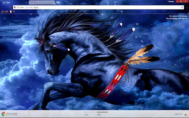 Black Horse cer albastru 1920*1080 din magazinul web Chrome care va fi rulat cu OffiDocs Chromium online