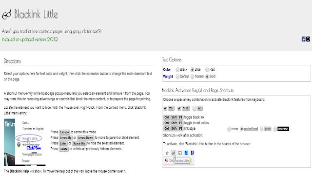 BlackInk Little  from Chrome web store to be run with OffiDocs Chromium online