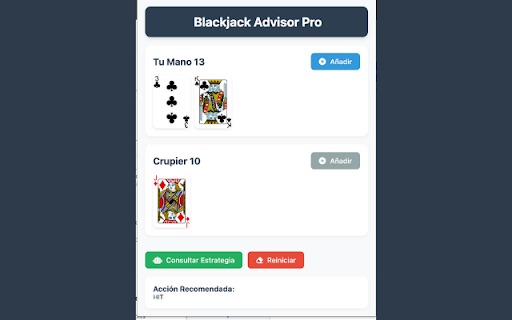 Blackjack Strategy Advisor Pro  from Chrome web store to be run with OffiDocs Chromium online