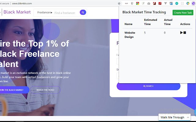 Black Market Time Tracking  from Chrome web store to be run with OffiDocs Chromium online