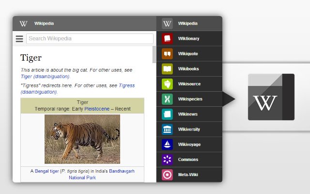 Черное меню для Википедии из интернет-магазина Chrome будет работать с OffiDocs Chromium онлайн