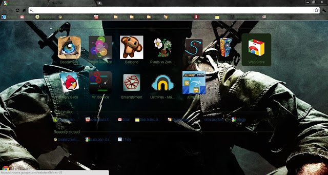 El tema Black Ops de la tienda web de Chrome se ejecutará con OffiDocs Chromium en línea