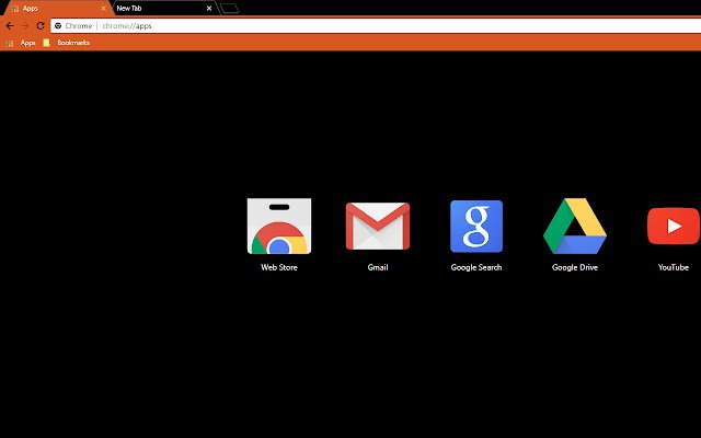Chrome 网上商店的 Black Orange Flat 将与 OffiDocs Chromium 在线一起运行