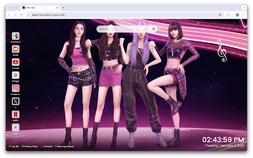 BLACKPINK Wallpapers New Tab Lisa Rose Jennie Jisoo  from Chrome web store to be run with OffiDocs Chromium online