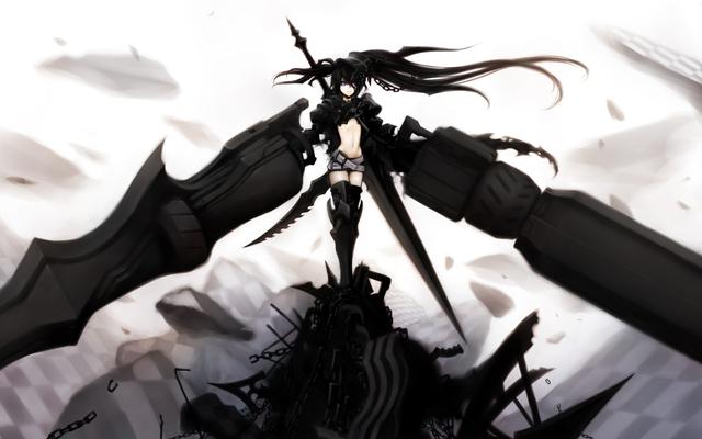 Black Rock Shooter Desktop Wallpaper Afbeelding Een Chrome-webwinkel die online met OffiDocs Chromium wordt uitgevoerd