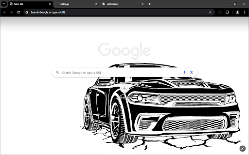 Black  White Car  from Chrome web store to be run with OffiDocs Chromium online