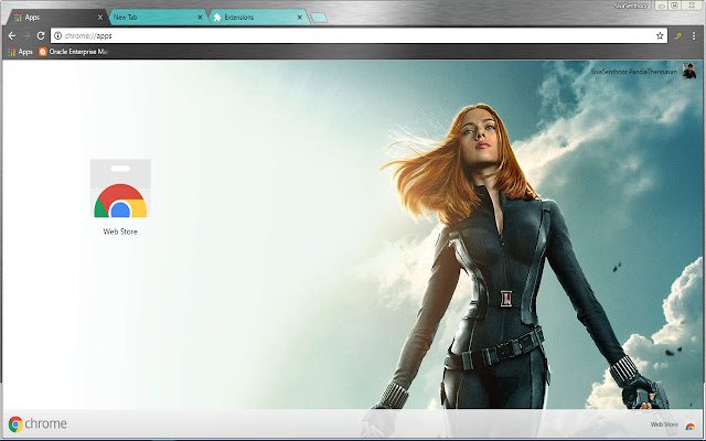 Chrome web mağazasından Black Widow ActionNatasha Romanoff Avengers, OffiDocs Chromium çevrimiçi ile çalıştırılacak