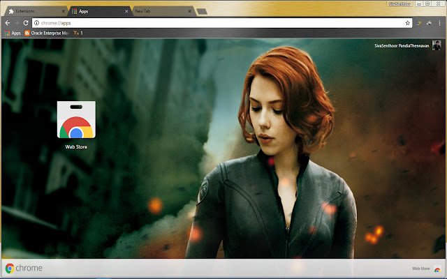 Black Widow Natasha The Avenger uit de Chrome-webwinkel wordt uitgevoerd met OffiDocs Chromium online