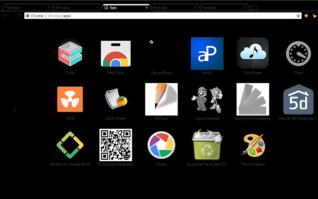 black with white tab  from Chrome web store to be run with OffiDocs Chromium online