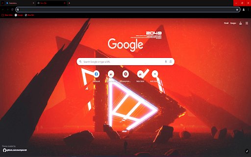 Blade Runner Chrome Theme  from Chrome web store to be run with OffiDocs Chromium online