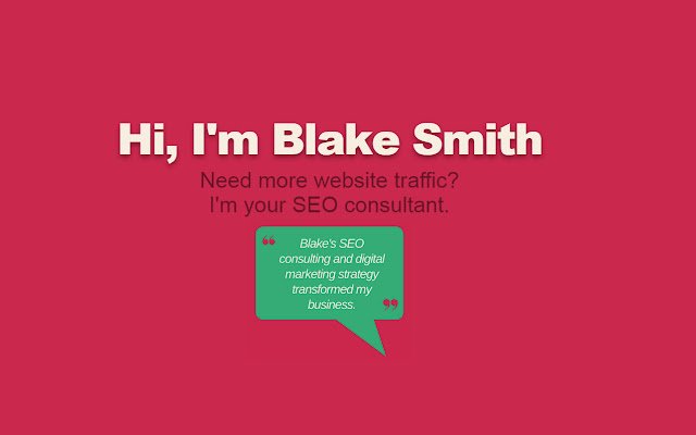 Blake Smiths SEO Consulting  from Chrome web store to be run with OffiDocs Chromium online