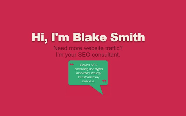 Blake Smiths SEO Consulting de la boutique en ligne Chrome sera exécuté avec OffiDocs Chromium en ligne