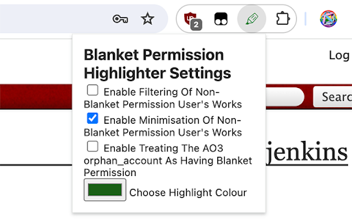 Blanket Permission Highlighter  from Chrome web store to be run with OffiDocs Chromium online