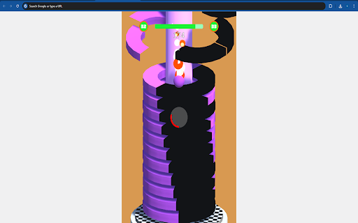 Blazing Helix Stack Ball Game  from Chrome web store to be run with OffiDocs Chromium online