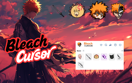 Bleach Cursor Custom Anime Cursor for Chrome  from Chrome web store to be run with OffiDocs Chromium online