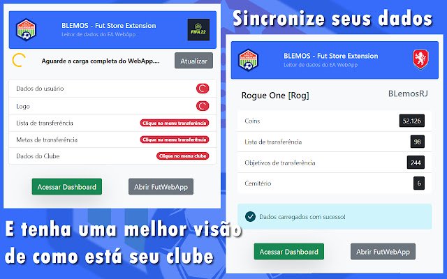 BLEMOS Fut Extension  from Chrome web store to be run with OffiDocs Chromium online