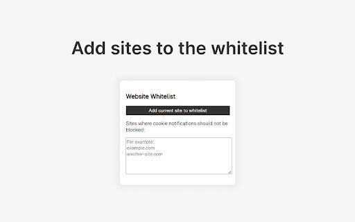 Block Cookie  from Chrome web store to be run with OffiDocs Chromium online