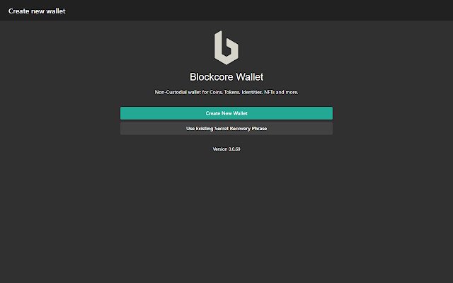 Blockcore Wallet  from Chrome web store to be run with OffiDocs Chromium online