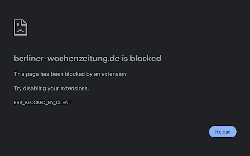 Block Disinformation  from Chrome web store to be run with OffiDocs Chromium online