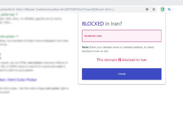 DisekatInIran daripada kedai web Chrome untuk dijalankan dengan OffiDocs Chromium dalam talian