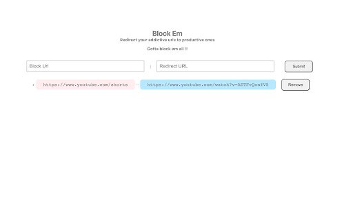 BlockEm  from Chrome web store to be run with OffiDocs Chromium online