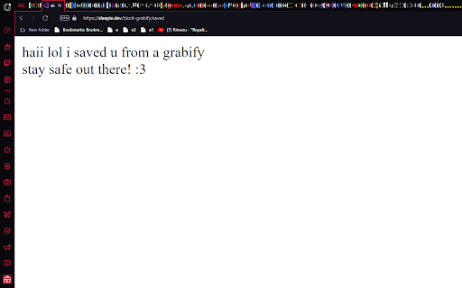 Block Grabify  from Chrome web store to be run with OffiDocs Chromium online