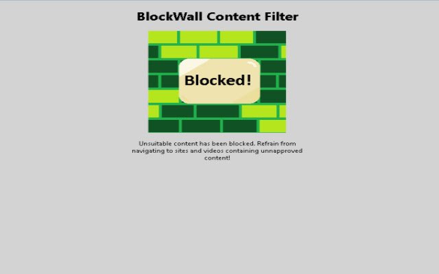 BlockWall Content Filter  from Chrome web store to be run with OffiDocs Chromium online