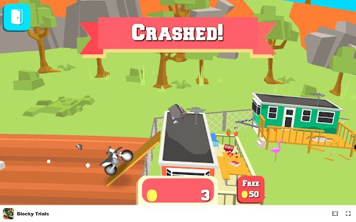 Blocky Trials Game Conquer crazy challenges as a motocross rider!  from Chrome web store to be run with OffiDocs Chromium online