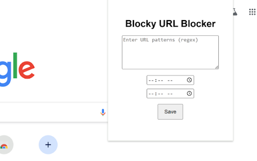 Blocky URL Blocker  from Chrome web store to be run with OffiDocs Chromium online