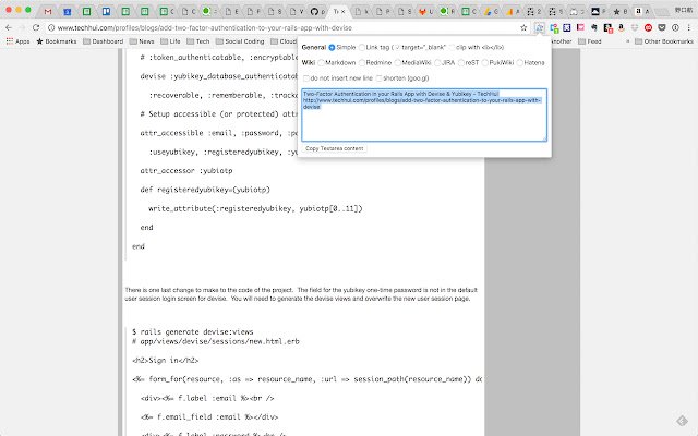 Chrome ウェブストアの BlogLinkClipper を OffiDocs Chromium オンラインで実行