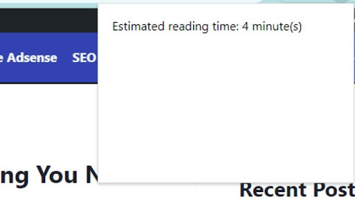 Blog Reading Time Calculator  from Chrome web store to be run with OffiDocs Chromium online