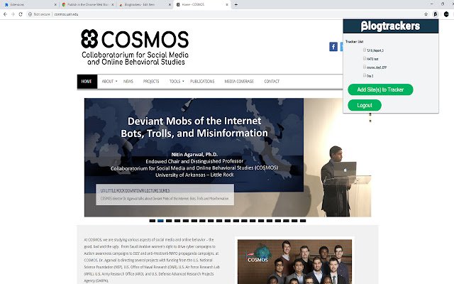 Pelacak Blog dari toko web Chrome untuk dijalankan dengan OffiDocs Chromium online