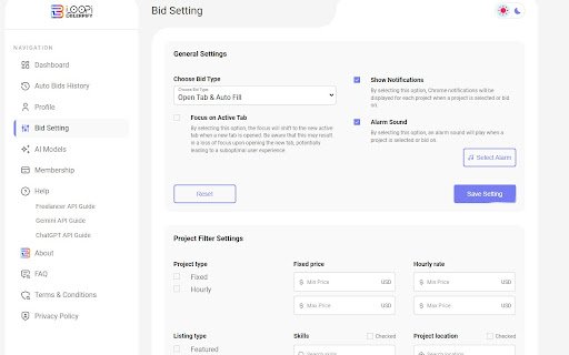 BLOOPI FREELANCER AI ASSISTANT  from Chrome web store to be run with OffiDocs Chromium online