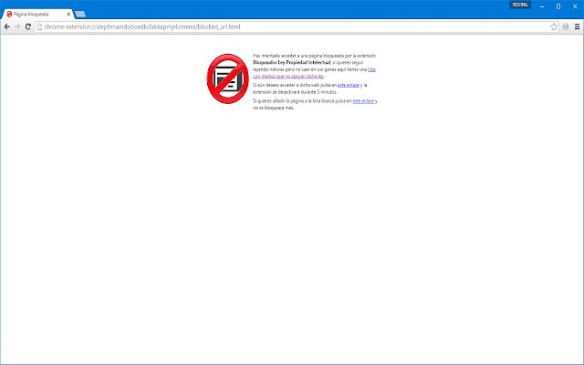 Blockieren Sie Ley Propiedad Intelectual aus dem Chrome-Webshop, der mit OffiDocs Chromium online ausgeführt werden soll