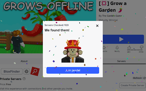 BloxFinder Join Anyone on Roblox  from Chrome web store to be run with OffiDocs Chromium online