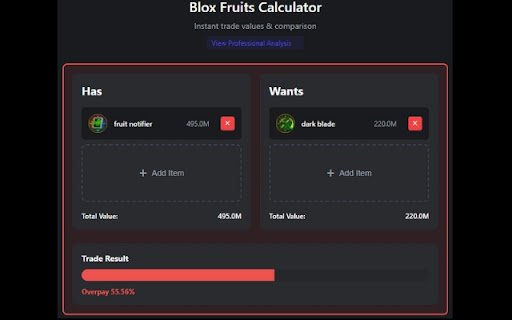 Blox Fruits Calculator  from Chrome web store to be run with OffiDocs Chromium online
