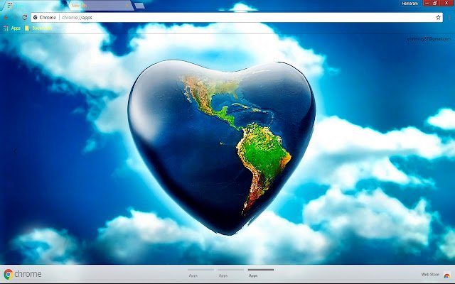 Blue Cloud Fantasy Heart Magic aus dem Chrome Web Store zur Ausführung mit OffiDocs Chromium online