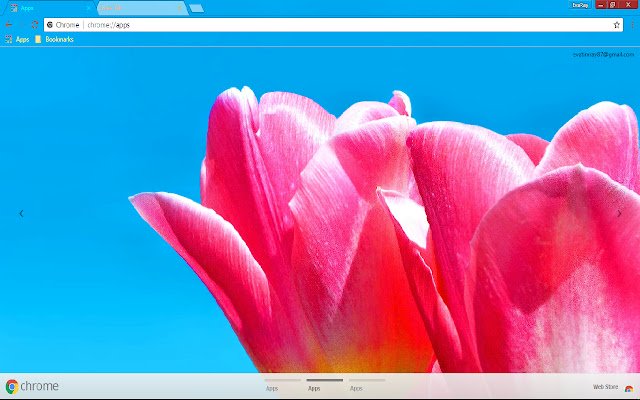 آبی رنگارنگ گلبرگ صورتی از فروشگاه وب کروم برای اجرا با OffiDocs Chromium به صورت آنلاین