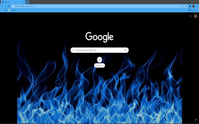 Motyw tapety HD Blue Flames ze sklepu internetowego Chrome, który można uruchomić za pomocą OffiDocs Chromium online