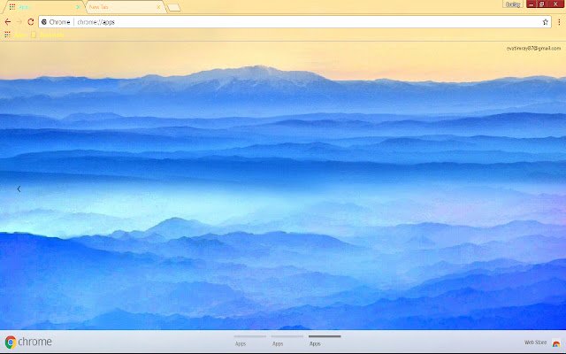 Blue Fog Horizon Mountain ze sklepu internetowego Chrome można uruchomić z OffiDocs Chromium online