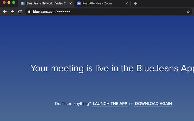Bluejeans/Zoom Closer  from Chrome web store to be run with OffiDocs Chromium online
