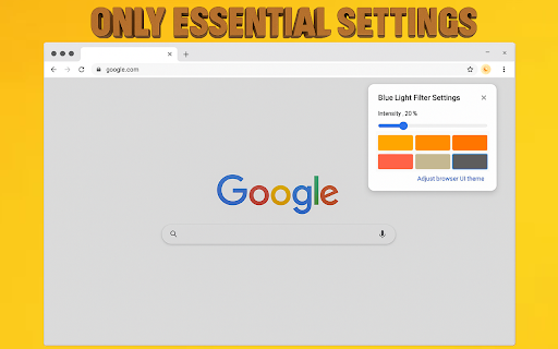 Blue Light Filter  from Chrome web store to be run with OffiDocs Chromium online