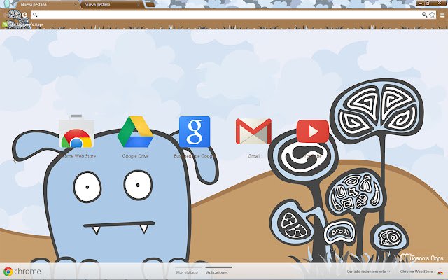 Blue Monster ze sklepu internetowego Chrome do uruchomienia z OffiDocs Chromium online