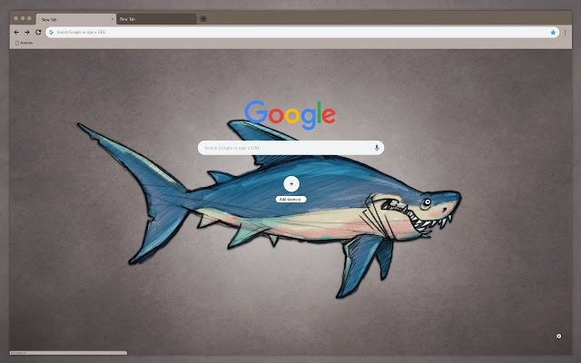 Blue painted shark  from Chrome web store to be run with OffiDocs Chromium online